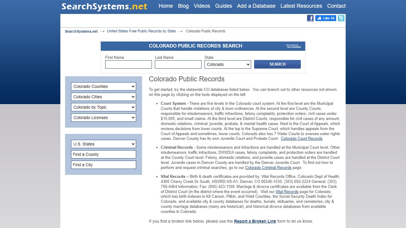 Colorado Public Records Search